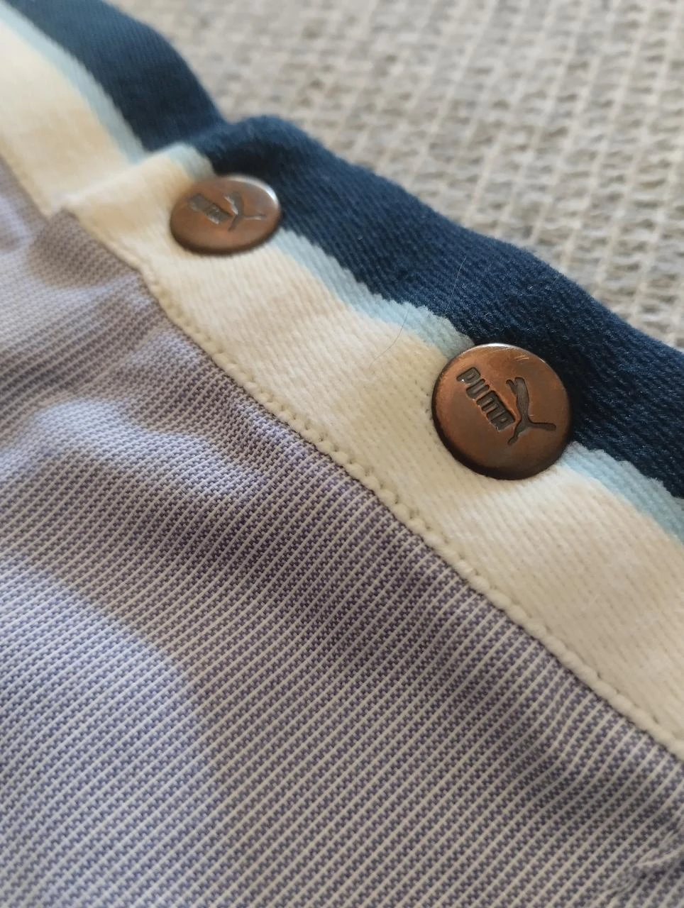 Puma Short de sport rayé blanc et bleu marine pour femmes M Léger été Y2K – photo 15